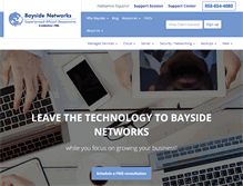 Tablet Screenshot of baysidenetworks.com